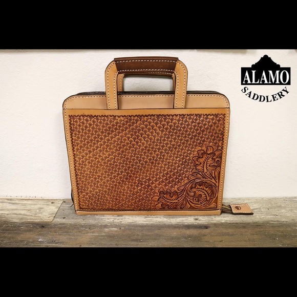 Bags Floral Tooled Leather Western Cowboy Briefcase Poshmark